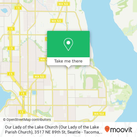 Mapa de Our Lady of the Lake Church (Our Lady of the Lake Parish Church), 3517 NE 89th St