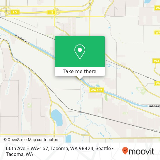 Mapa de 66th Ave E WA-167, Tacoma, WA 98424