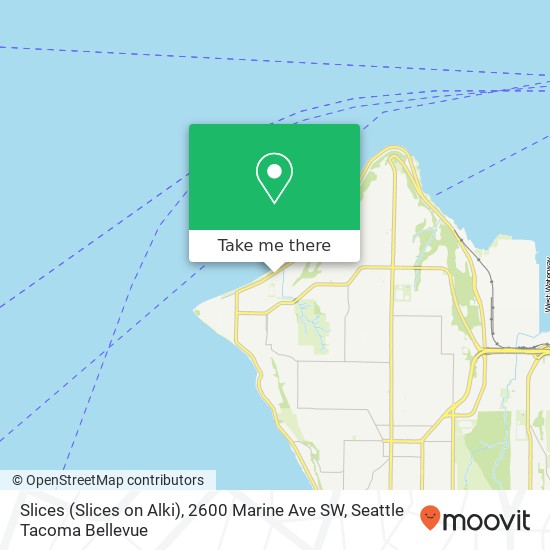 Mapa de Slices (Slices on Alki), 2600 Marine Ave SW