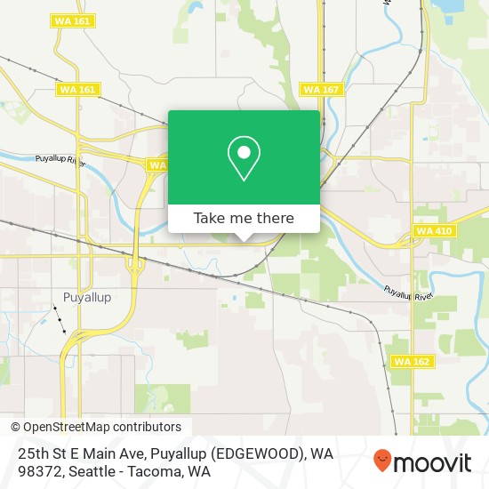 Mapa de 25th St E Main Ave, Puyallup (EDGEWOOD), WA 98372