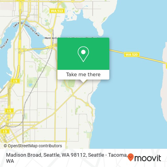 Mapa de Madison Broad, Seattle, WA 98112