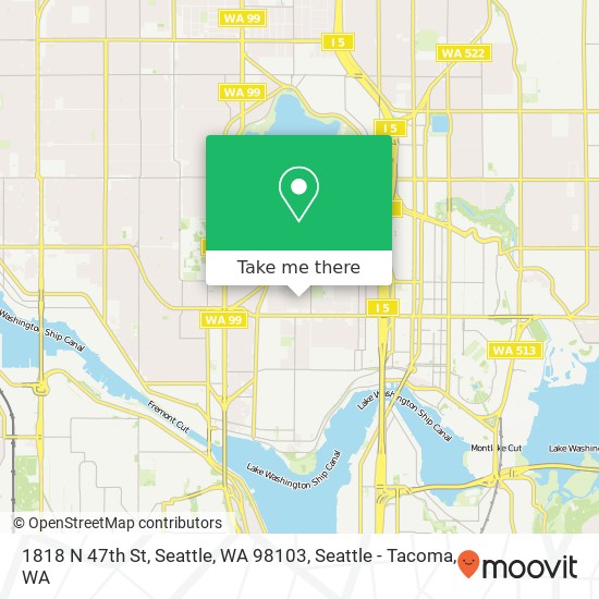 Mapa de 1818 N 47th St, Seattle, WA 98103