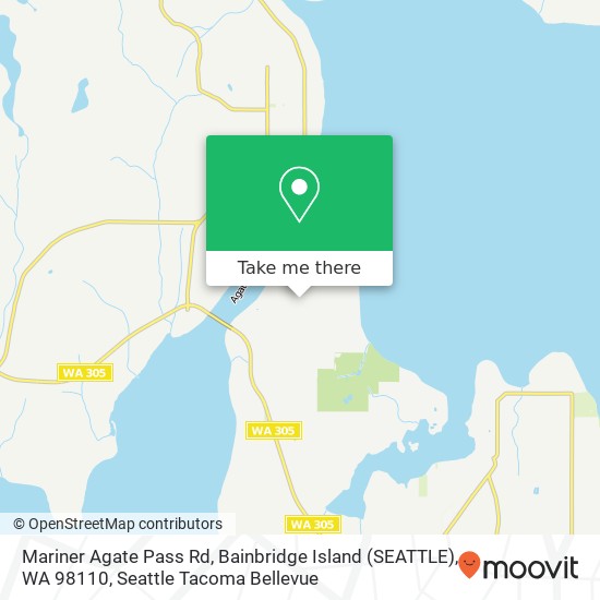 Mapa de Mariner Agate Pass Rd, Bainbridge Island (SEATTLE), WA 98110