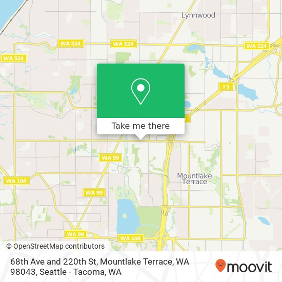 Mapa de 68th Ave and 220th St, Mountlake Terrace, WA 98043