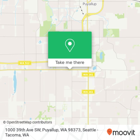 Mapa de 1000 39th Ave SW, Puyallup, WA 98373