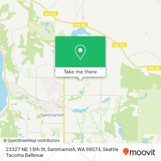 Mapa de 23327 NE 15th St, Sammamish, WA 98074