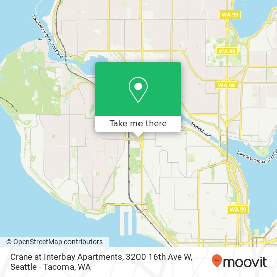 Mapa de Crane at Interbay Apartments, 3200 16th Ave W