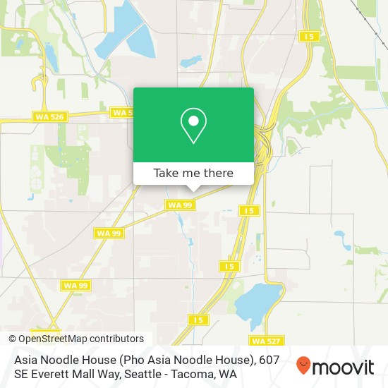 Mapa de Asia Noodle House (Pho Asia Noodle House), 607 SE Everett Mall Way