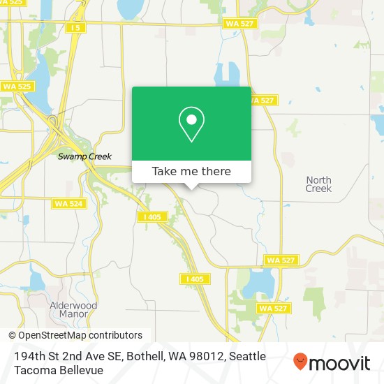 Mapa de 194th St 2nd Ave SE, Bothell, WA 98012