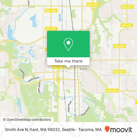 Mapa de Smith Ave N, Kent, WA 98032