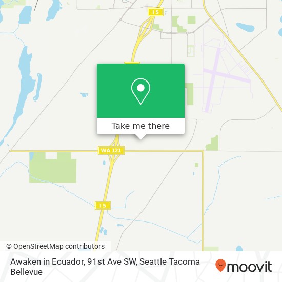 Awaken in Ecuador, 91st Ave SW map