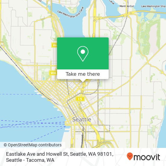 Eastlake Ave and Howell St, Seattle, WA 98101 map