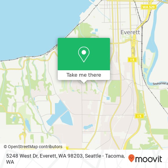 Mapa de 5248 West Dr, Everett, WA 98203