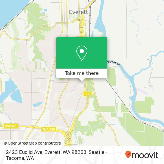 Mapa de 2423 Euclid Ave, Everett, WA 98203