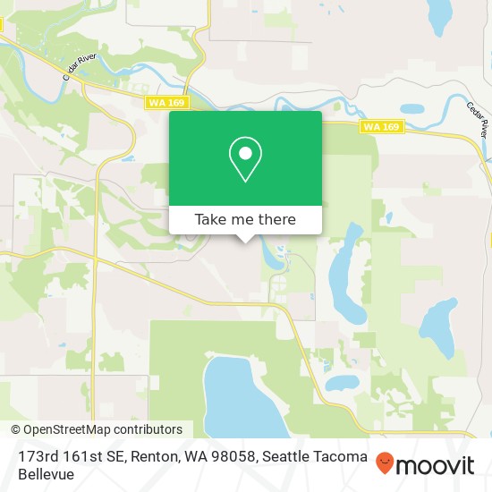 Mapa de 173rd 161st SE, Renton, WA 98058