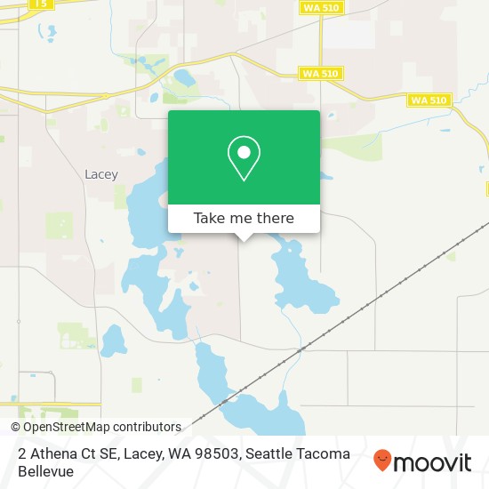 Mapa de 2 Athena Ct SE, Lacey, WA 98503