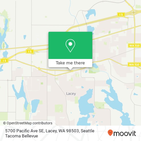 Mapa de 5700 Pacific Ave SE, Lacey, WA 98503