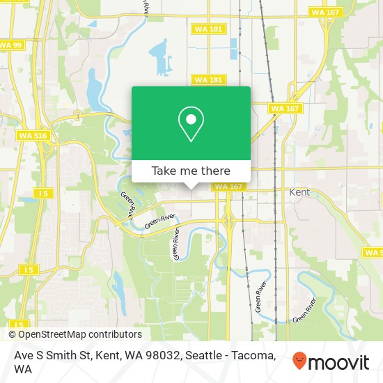 Ave S Smith St, Kent, WA 98032 map