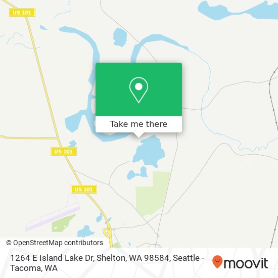 Mapa de 1264 E Island Lake Dr, Shelton, WA 98584