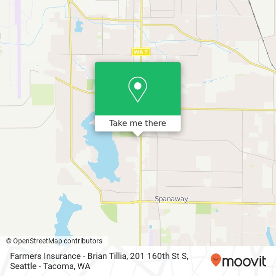 Mapa de Farmers Insurance - Brian Tillia, 201 160th St S