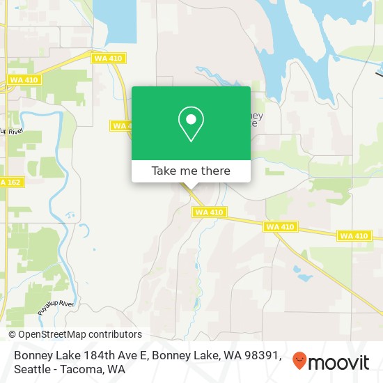 Bonney Lake 184th Ave E, Bonney Lake, WA 98391 map