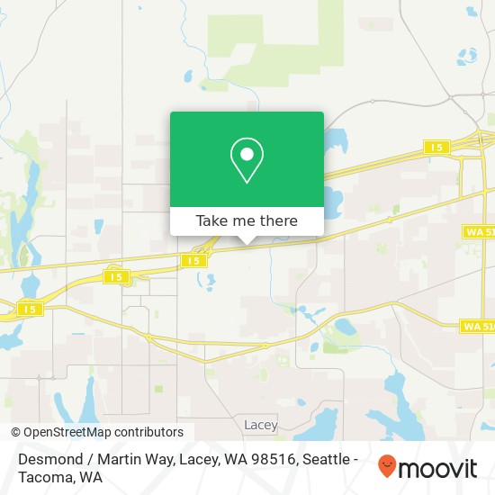 Mapa de Desmond / Martin Way, Lacey, WA 98516