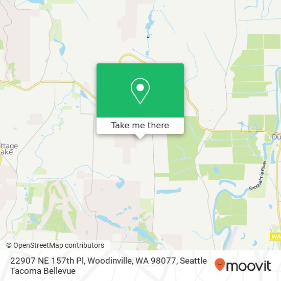 Mapa de 22907 NE 157th Pl, Woodinville, WA 98077