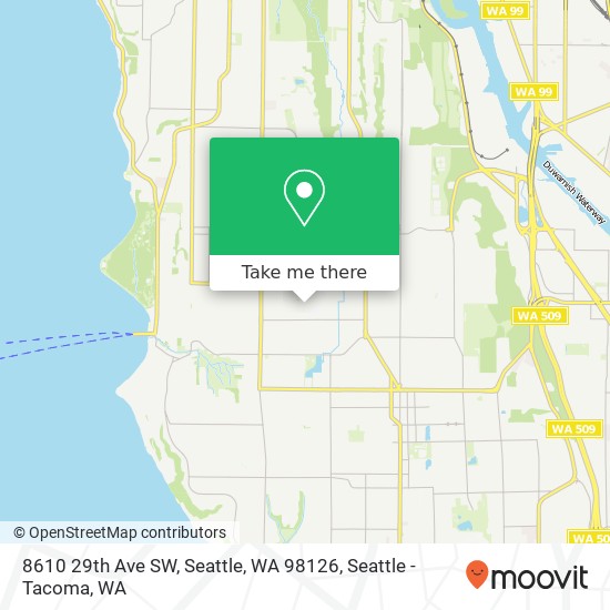 Mapa de 8610 29th Ave SW, Seattle, WA 98126