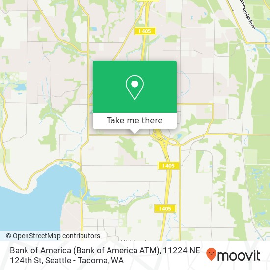 Mapa de Bank of America (Bank of America ATM), 11224 NE 124th St