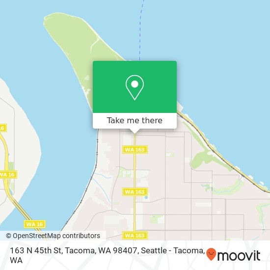 Mapa de 163 N 45th St, Tacoma, WA 98407