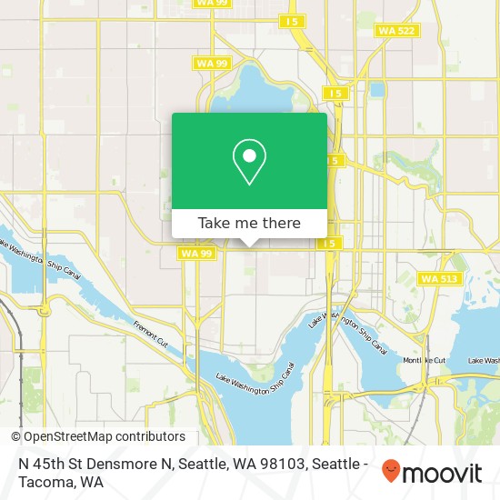 Mapa de N 45th St Densmore N, Seattle, WA 98103