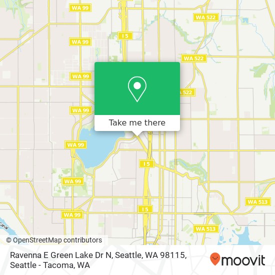 Mapa de Ravenna E Green Lake Dr N, Seattle, WA 98115