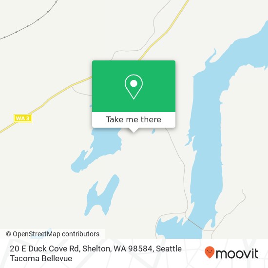 Mapa de 20 E Duck Cove Rd, Shelton, WA 98584