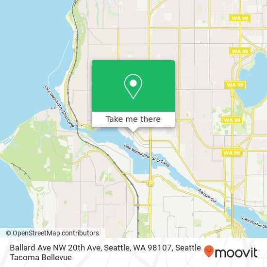 Ballard Ave NW 20th Ave, Seattle, WA 98107 map