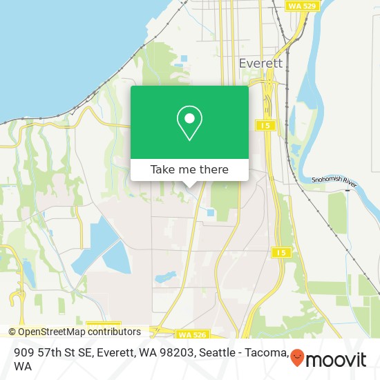 Mapa de 909 57th St SE, Everett, WA 98203