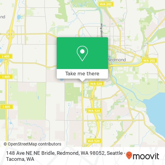 Mapa de 148 Ave NE NE Bridle, Redmond, WA 98052