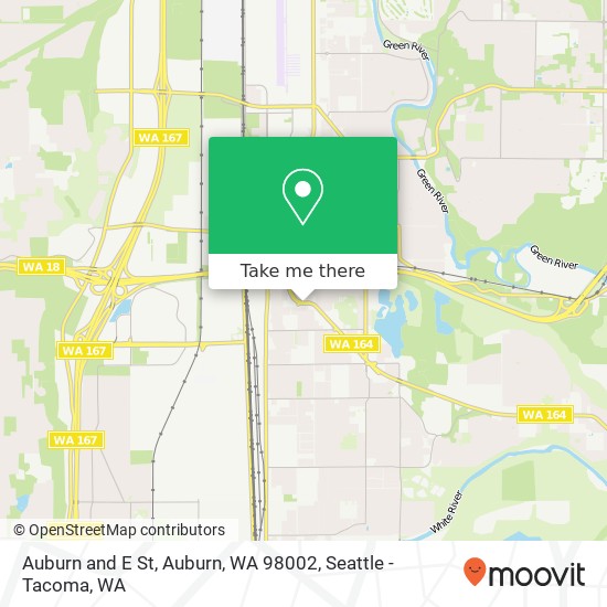 Mapa de Auburn and E St, Auburn, WA 98002