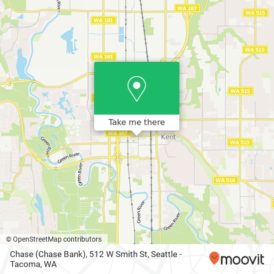 Mapa de Chase (Chase Bank), 512 W Smith St