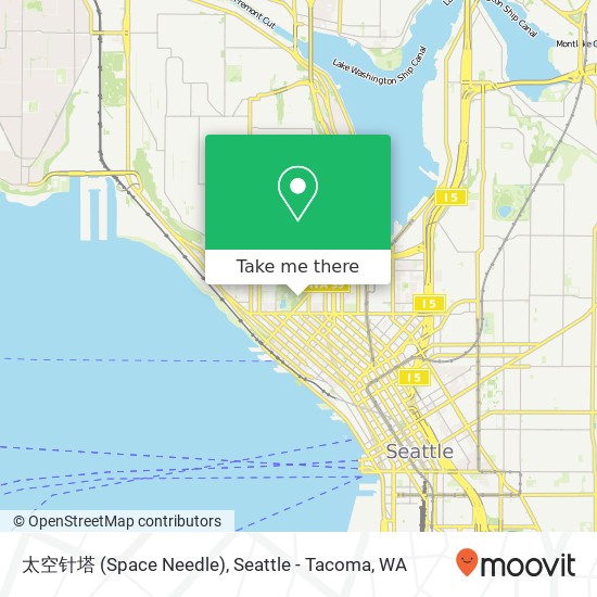 Mapa de 太空针塔 (Space Needle)