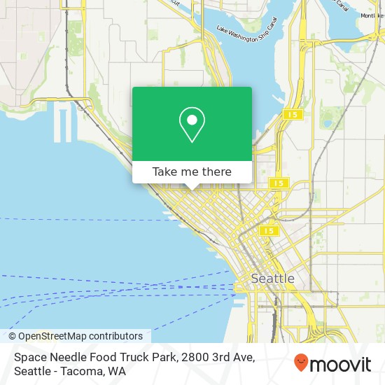 Mapa de Space Needle Food Truck Park, 2800 3rd Ave