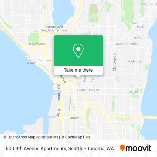 Mapa de 600 9th Avenue Apartments
