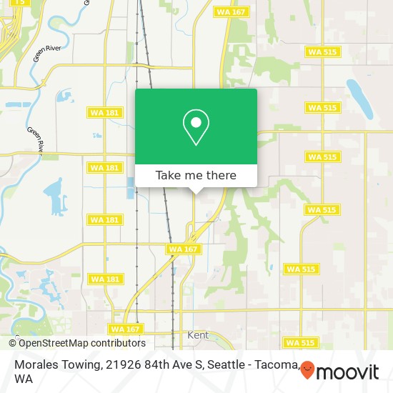 Morales Towing, 21926 84th Ave S map