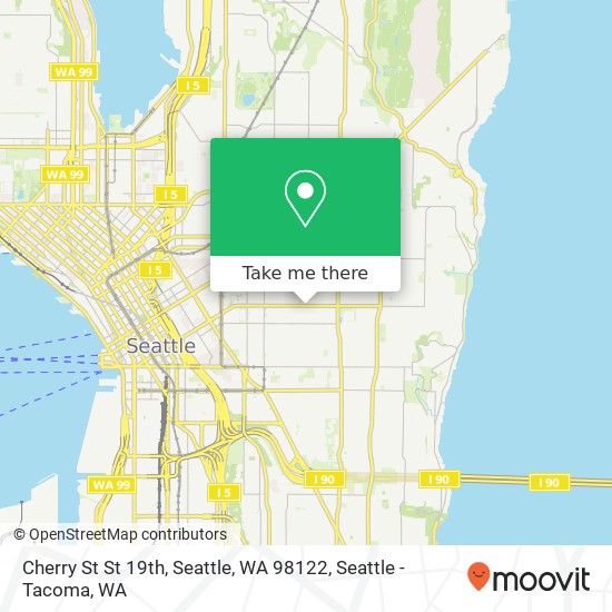 Mapa de Cherry St St 19th, Seattle, WA 98122