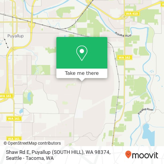Mapa de Shaw Rd E, Puyallup (SOUTH HILL), WA 98374