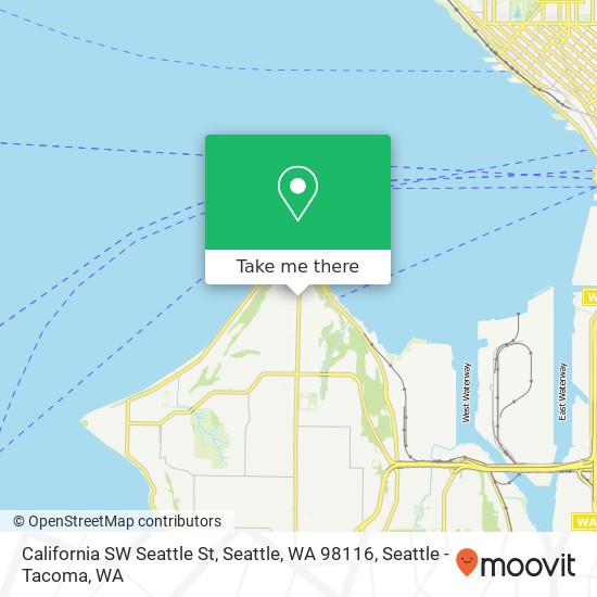 Mapa de California SW Seattle St, Seattle, WA 98116