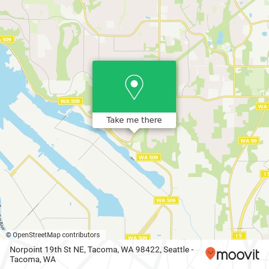 Mapa de Norpoint 19th St NE, Tacoma, WA 98422
