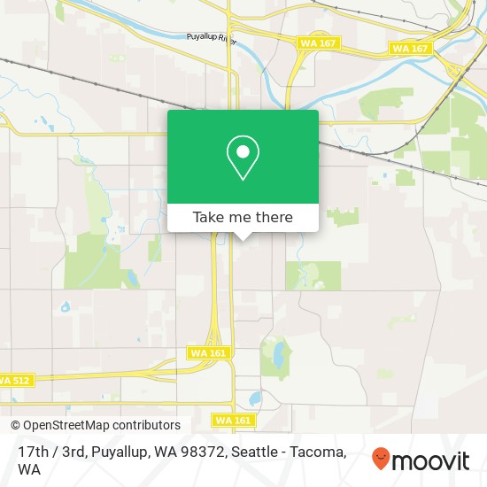 Mapa de 17th / 3rd, Puyallup, WA 98372