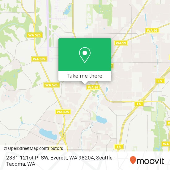 Mapa de 2331 121st Pl SW, Everett, WA 98204