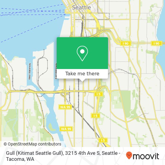 Mapa de Gull (Kitimat Seattle Gull), 3215 4th Ave S