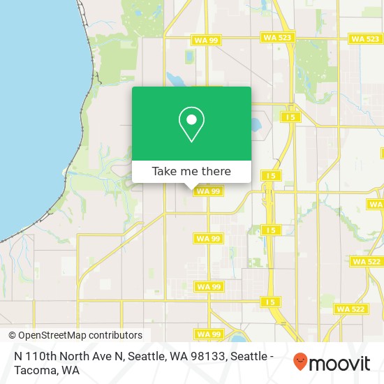Mapa de N 110th North Ave N, Seattle, WA 98133